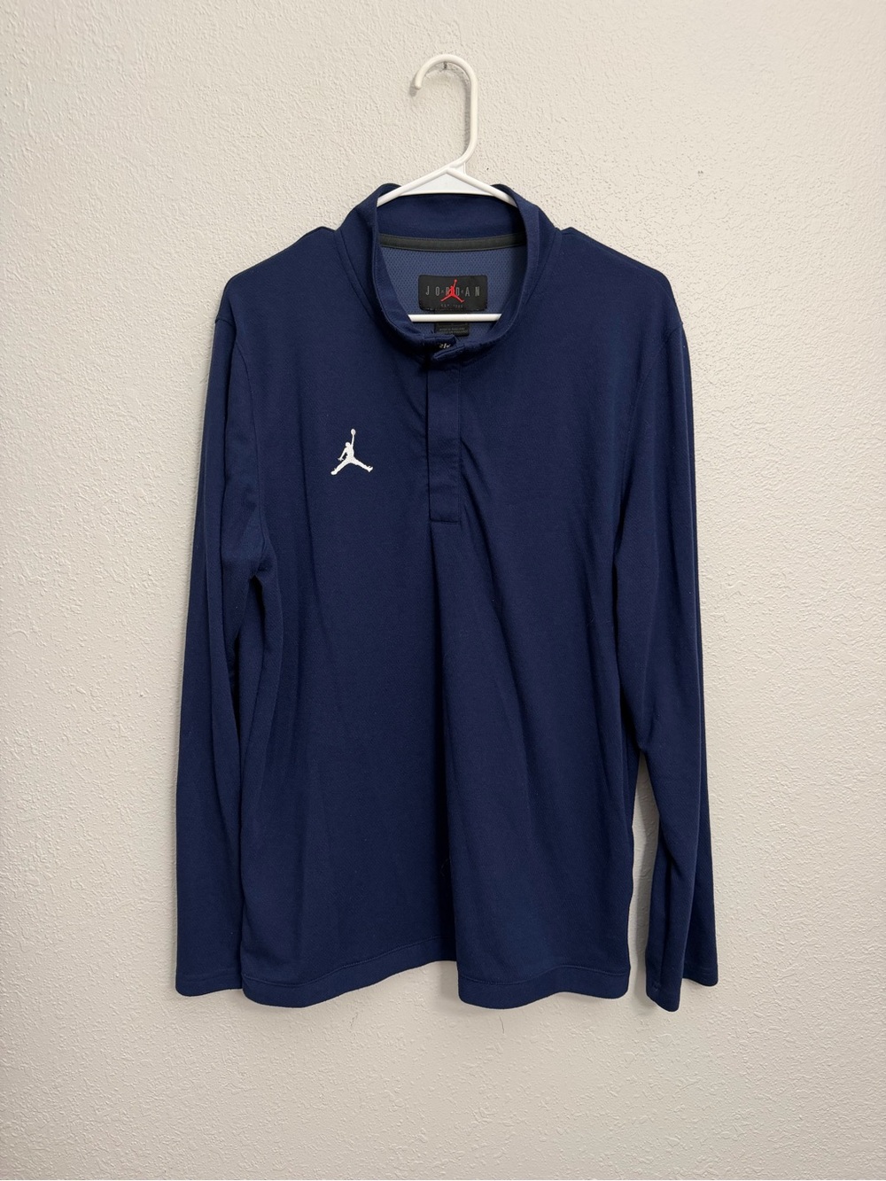 Jordan Dri-FIT 1/4-Zip Pullover Top Navy Blue Men’s Large